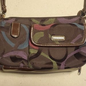 Rosetti Brown Handbag Purse, 2 Zipper Compartments